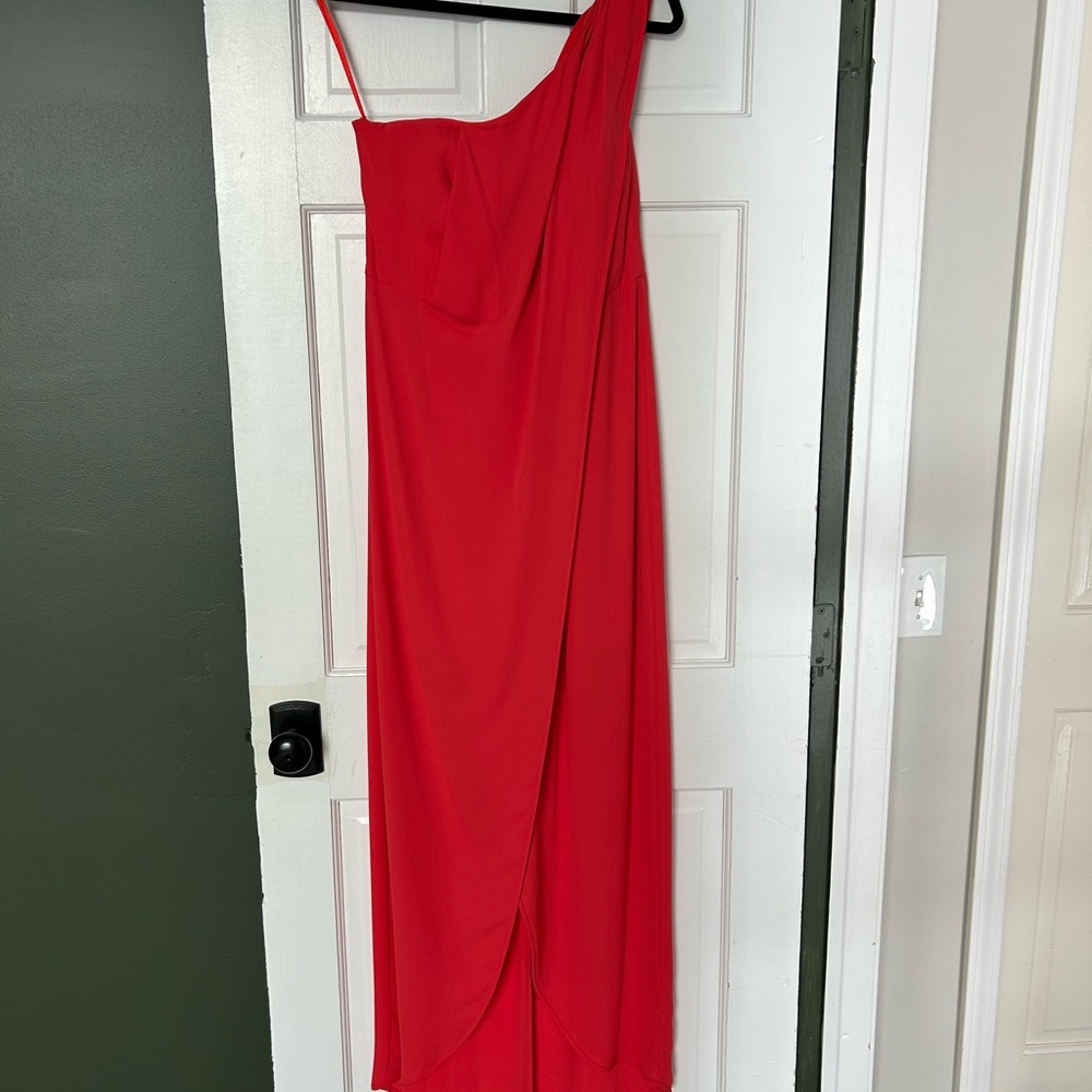 BCBGMaxAzria One Shoulder Red Dress